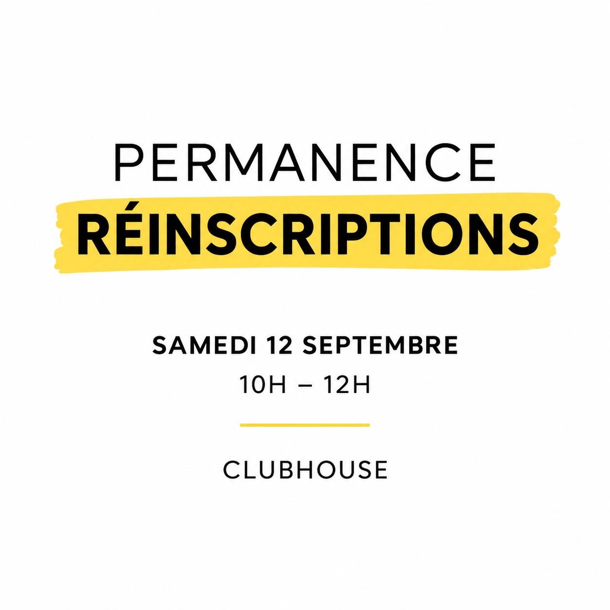 🎾 PERMANENCE RÉINSCRIPTIONS Vous avez manqué le Forum des Associations…